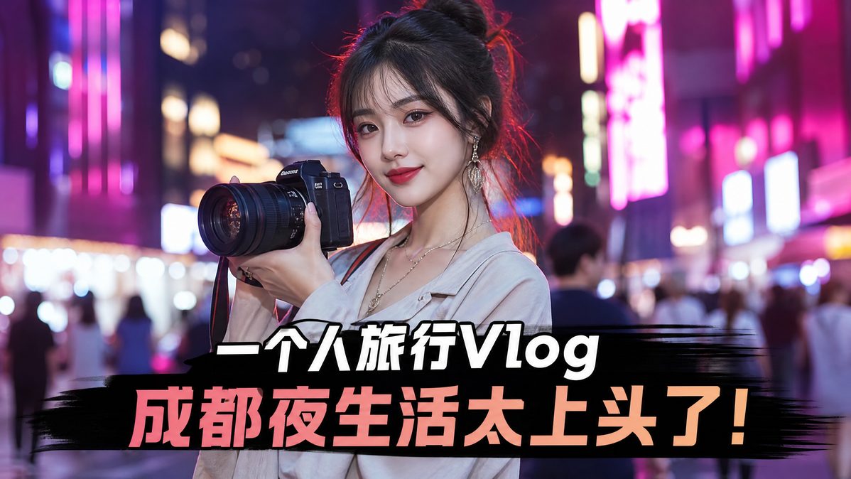 少萝城市夜景Vlog视频教程